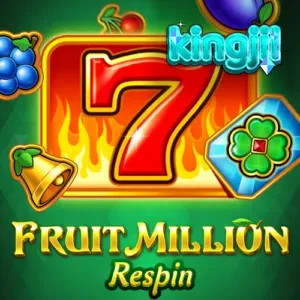 Isang visual na representasyon ng Fruit Million Respin slot na nagpapakita ng mga makukulay na simbolo ng prutas at ang mekanismo ng Expanding Wilds.